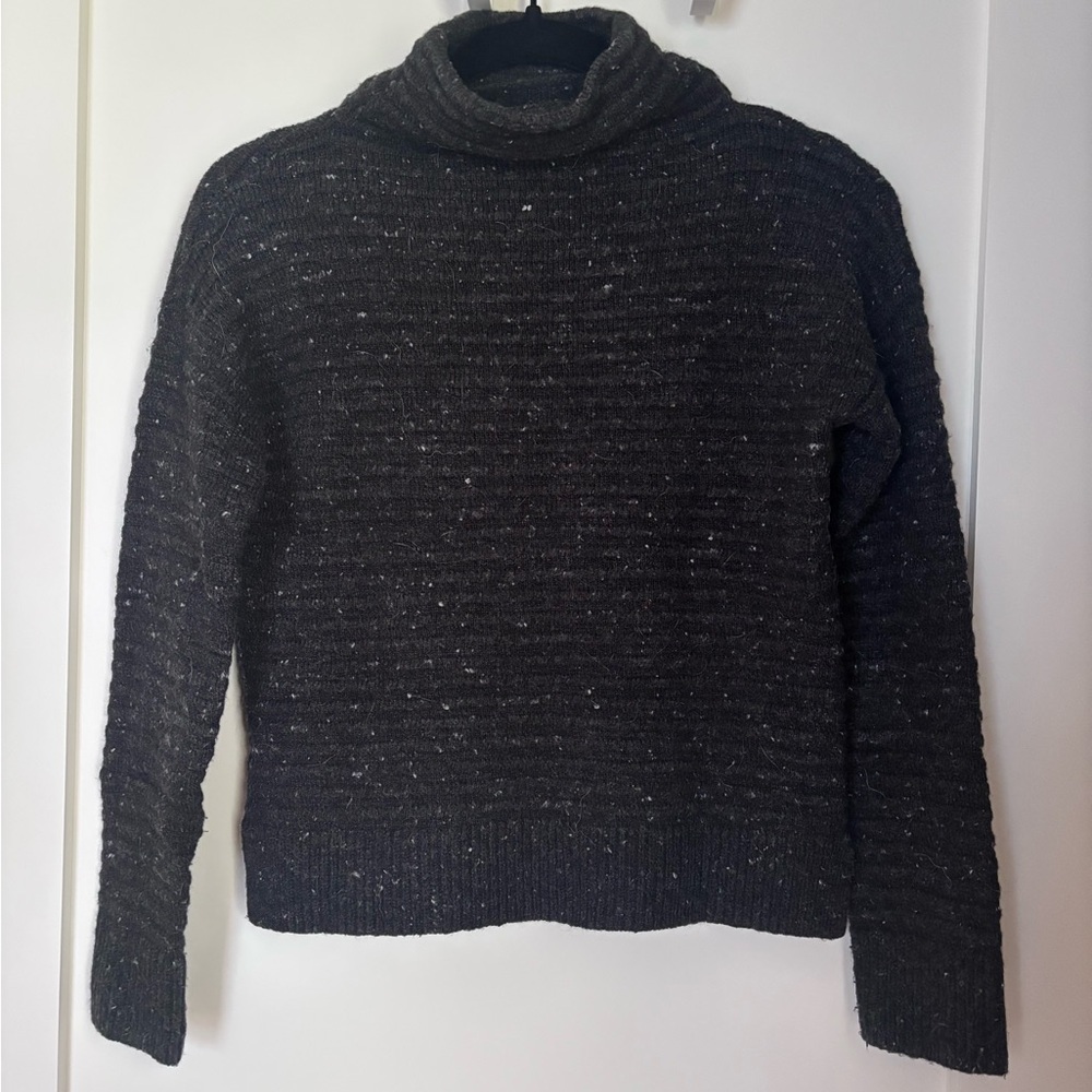 Madewell Black Flecked Turtleneck Sweater